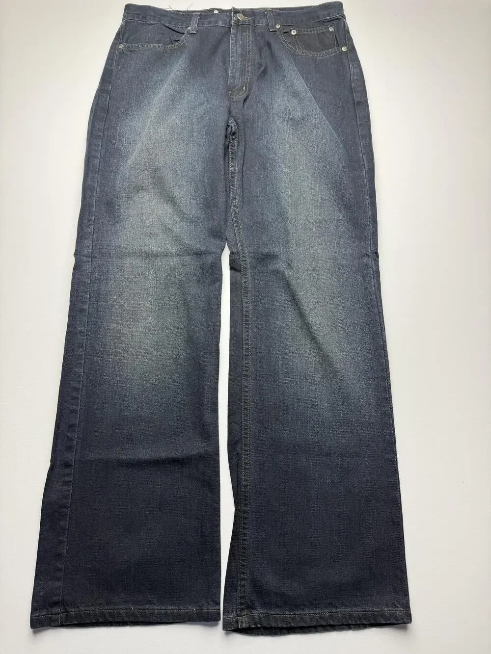 Harley Davidson Jeans Mens 36x34 Blue Med Wash Relaxed Wide Leg 5 Pocket